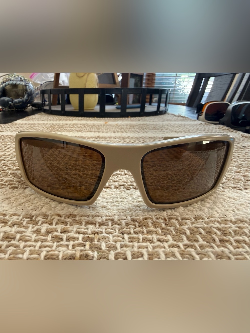 Oakley Gascan Sunglasses Beige Frame Brown Lenses